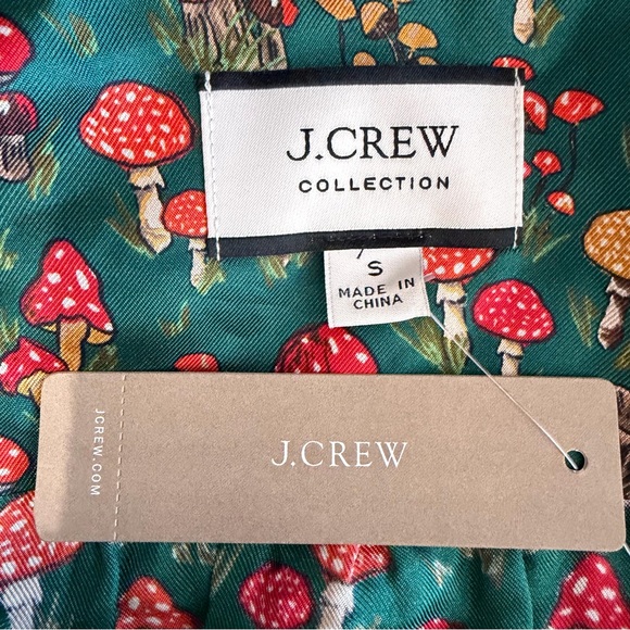 NEW J.Crew Mushroom Floral Silk-Twill Ruffle-Collar Top Size Small 23585 - Picture 9 of 15